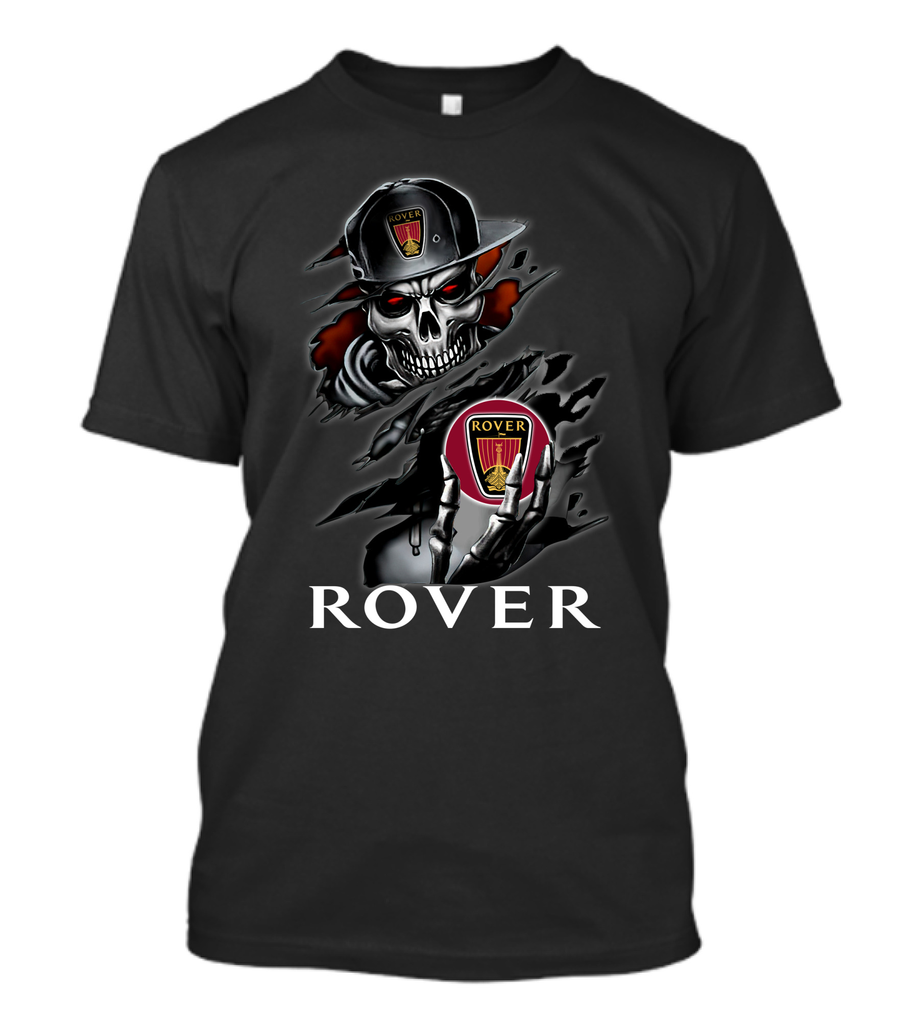 Rover Skeleton With Emblem And Cap T-Shirt