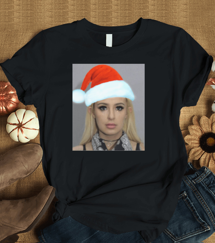 Tana Mongeau Mugshot Santa Hat Christmas T-Shirt