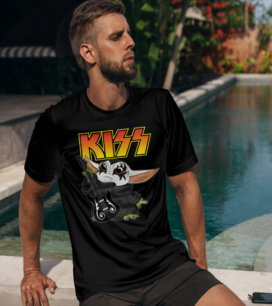 Kiss Grogu Playing Guitar Only Today T-Shirt