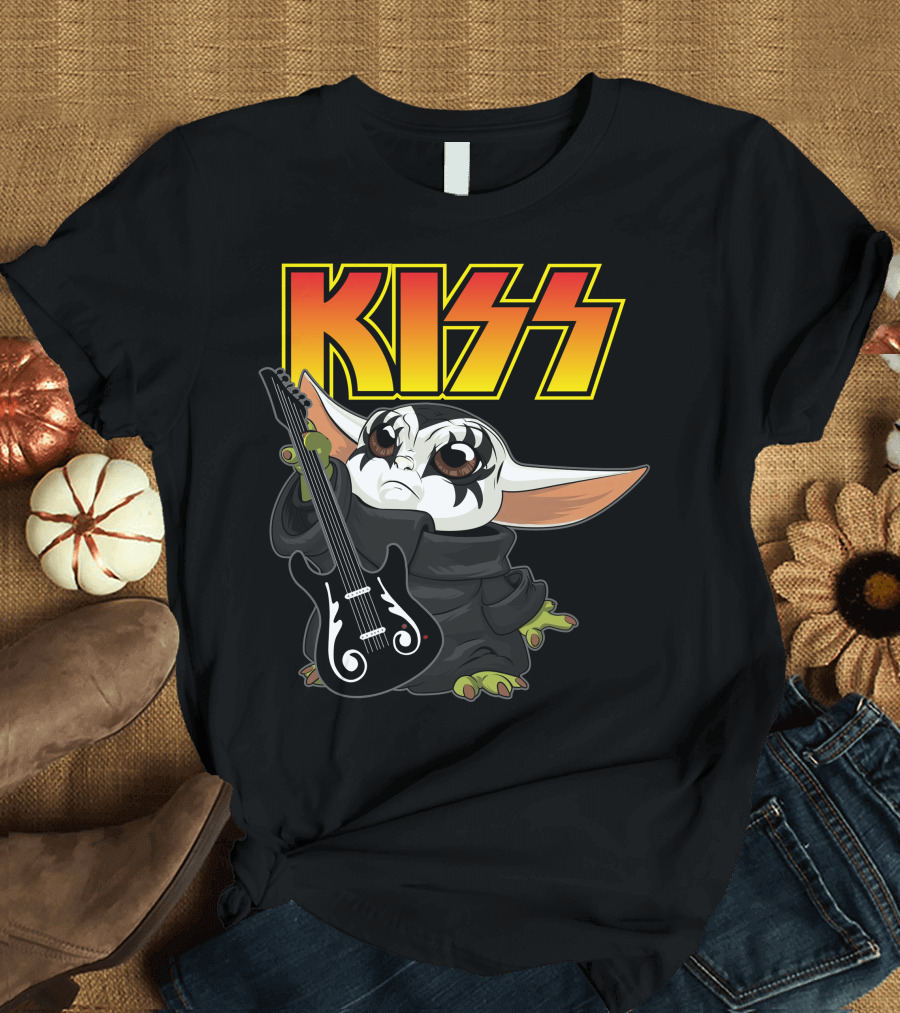Kiss Grogu Playing Guitar Only Today T-Shirt