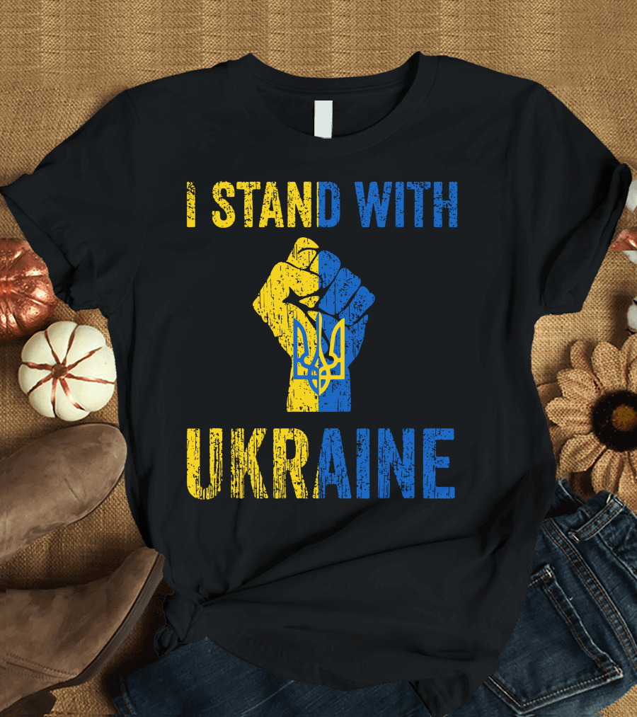I Stand With Ukraine Fist T-Shirt