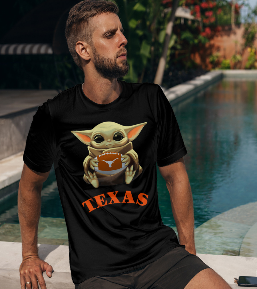 Texas Longhorns Yoda Baby Football T-Shirt