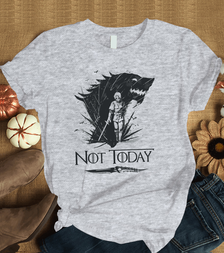Not Today Wolf Sword Warrior Art ZN4 T-Shirt