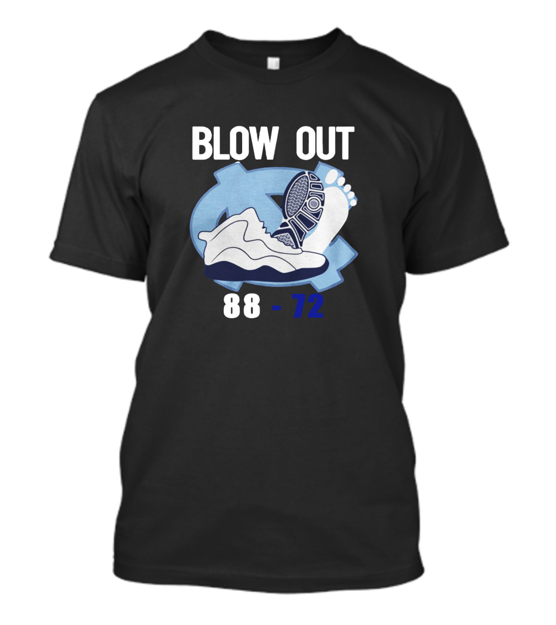 Blow Out 88-72 Shoe Foot Graphic Tar Heels T-Shirt