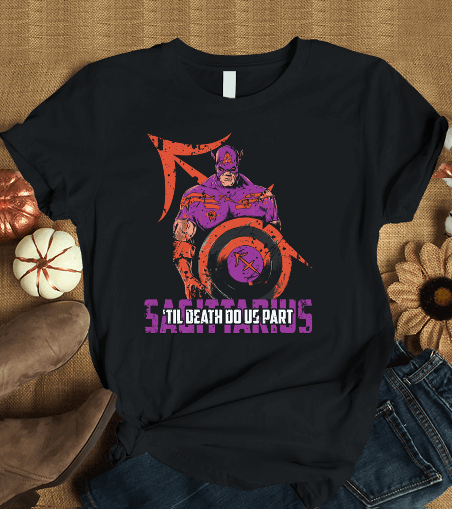 Sagittarius Superhero Zombie 'Til Death Do Us Part Marvel T-Shirt