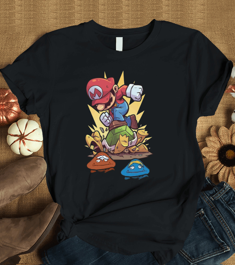 Super Mario Crushing Koopa Shell with Goombas T-Shirt