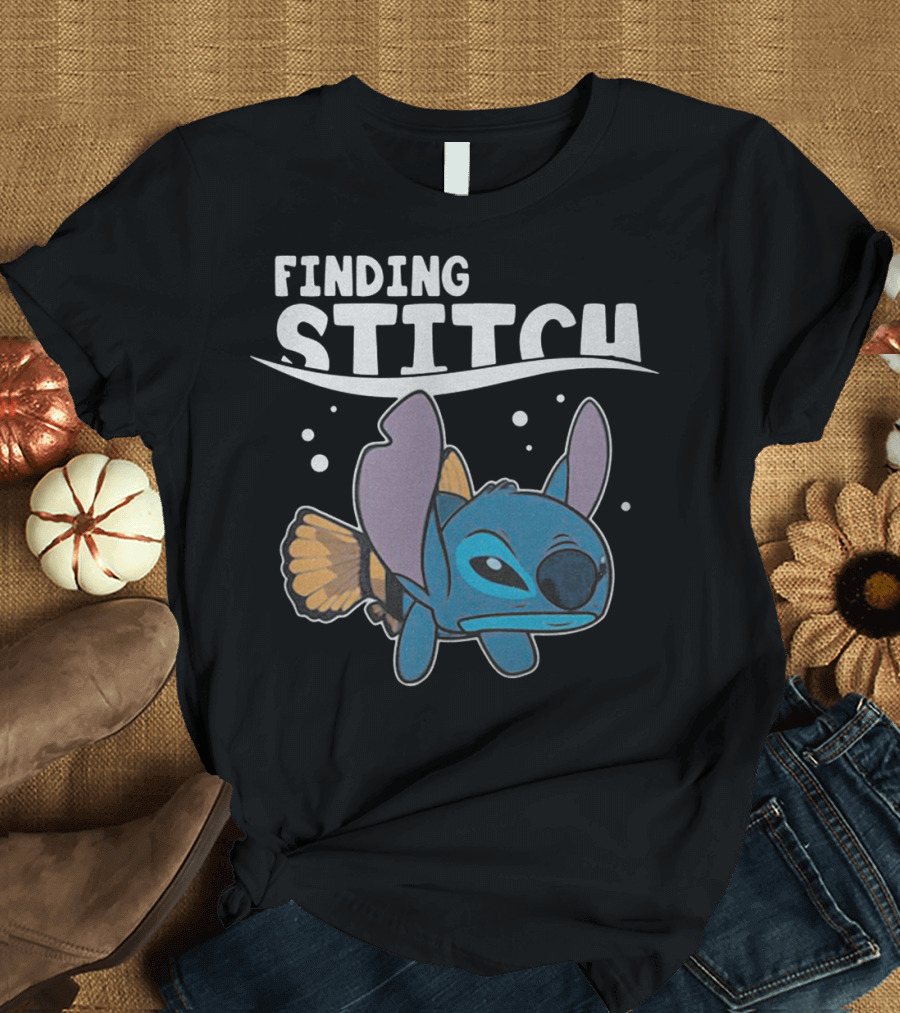 Finding Stitch Parody with Fish Imagery and Underwater T-Shirt