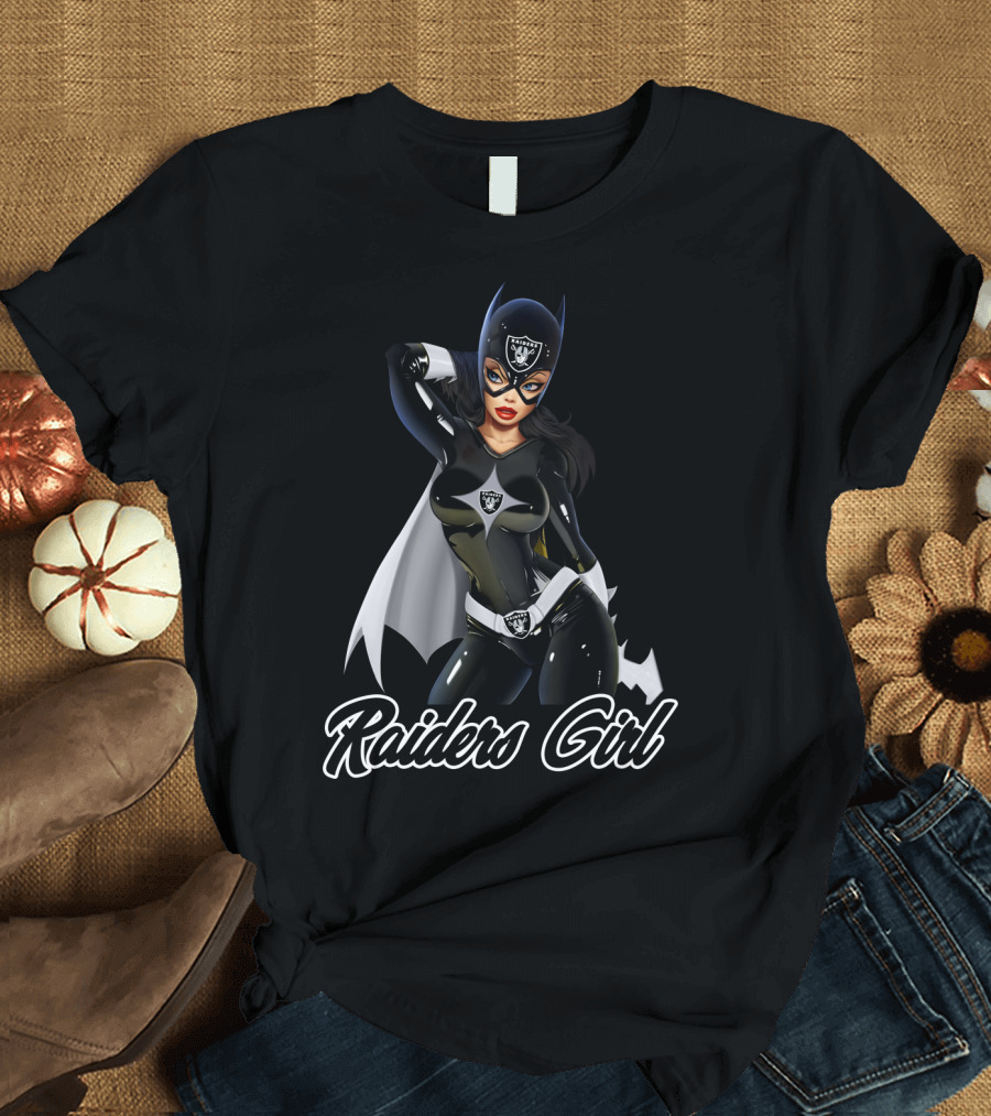 Raiders Girl Superhero Costume with Iconic Team Shield and Mask T-Shirt
