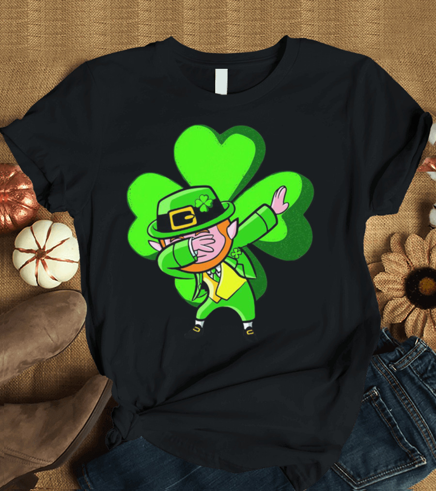 Leprechaun Dab Dance Shamrock St Patrick's Day Luck Ireland T-Shirt