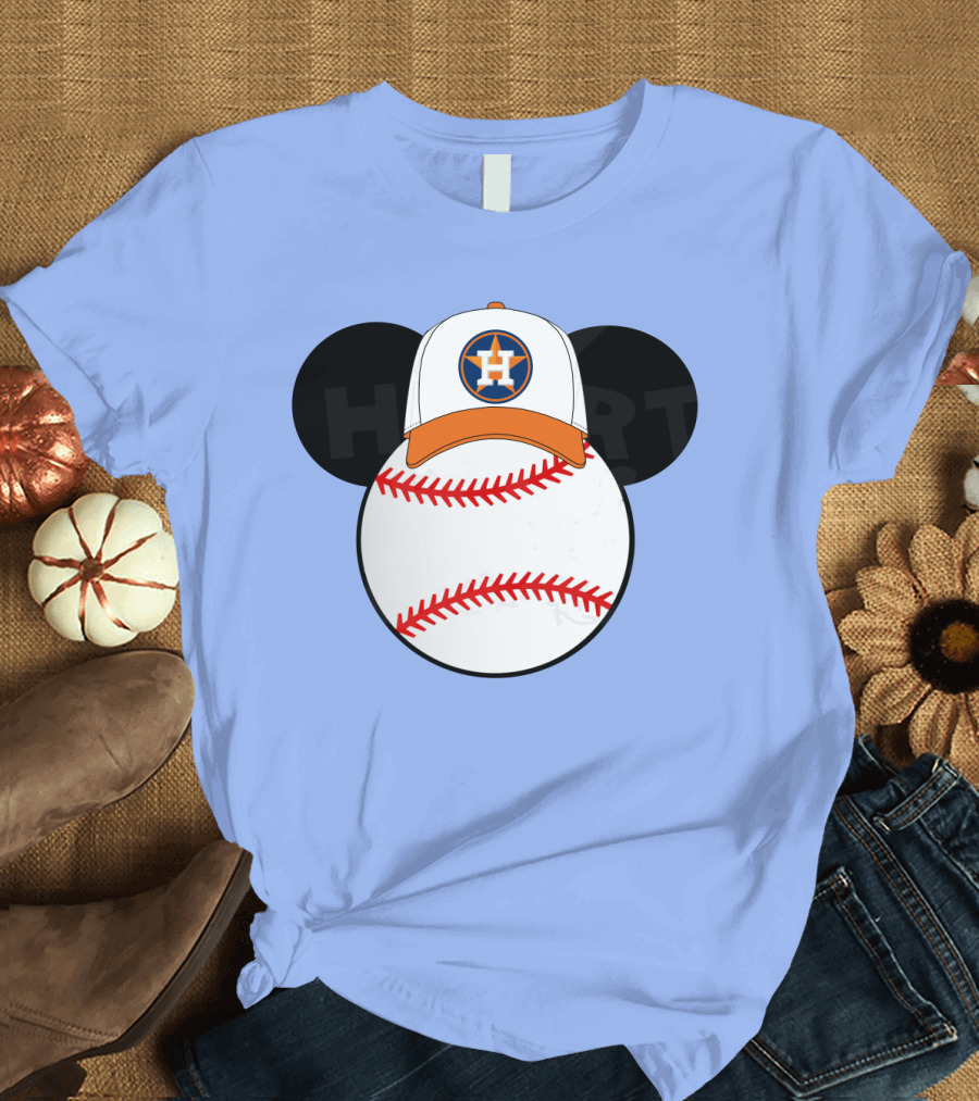 Houston Astros Mickey Mouse Baseball Cap T-Shirt