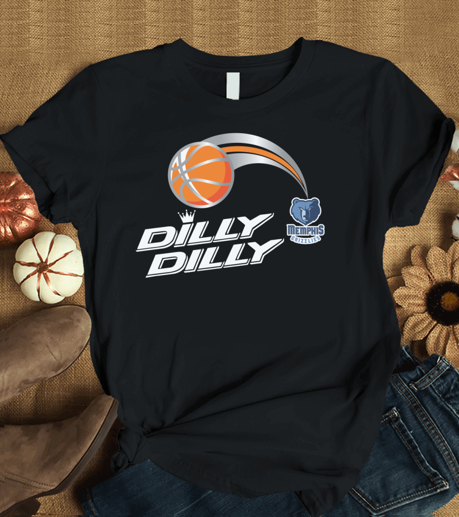 Memphis Grizzlies Dilly Dilly Basketball Logo With Orange Basketball And Bear T-Shirt