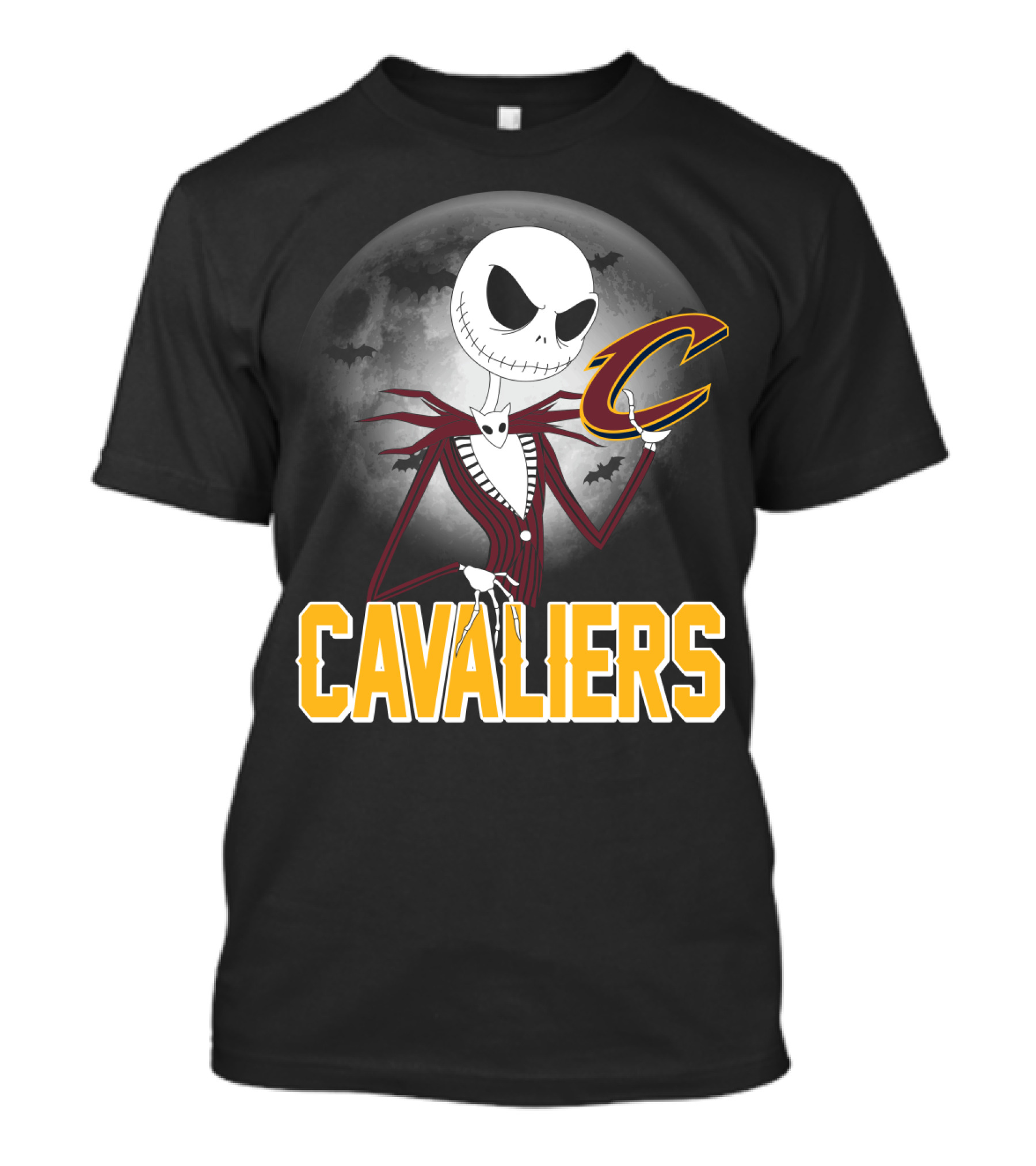 Jack Skellington Cavaliers Halloween Cleveland T-Shirt