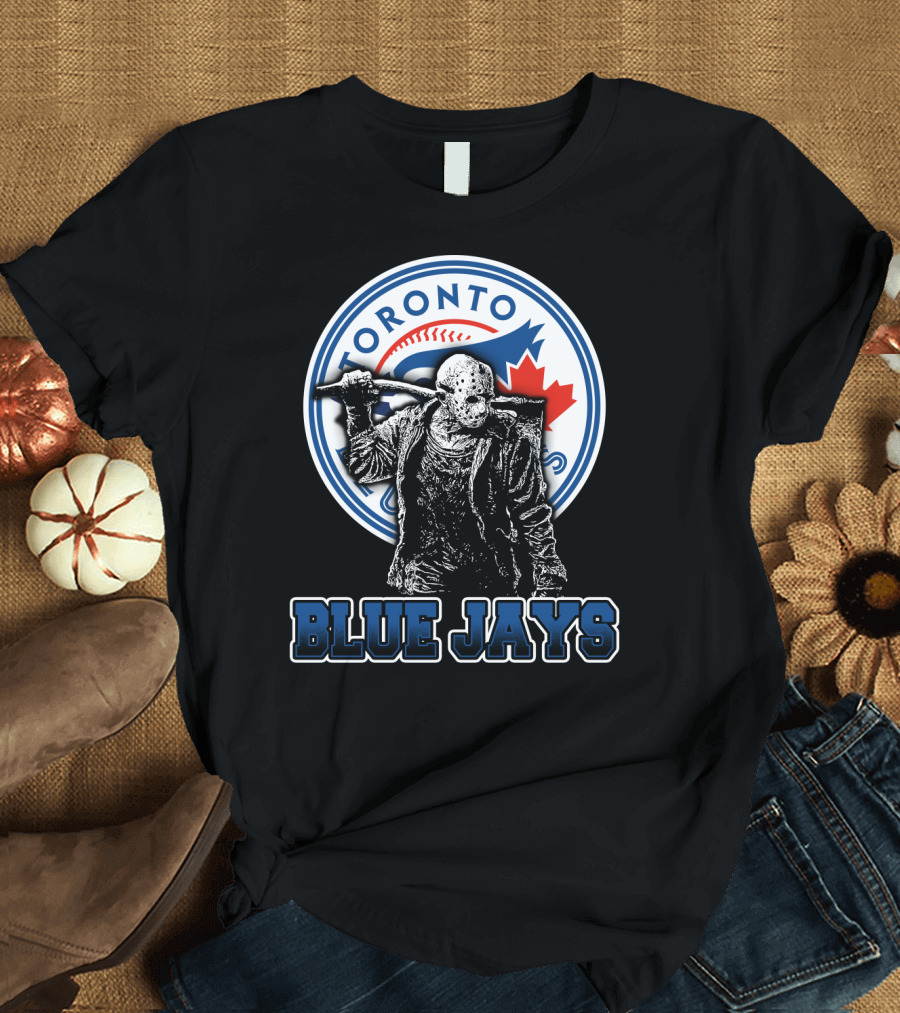 Jason Voorhees Toronto Blue Jays Crossover with Iconic T-Shirt