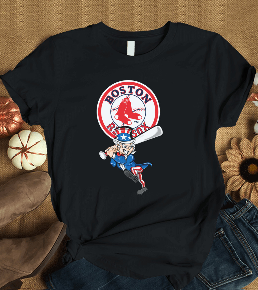 Boston Red Sox Uncle Sam 4th of July Baseball T-Shirt