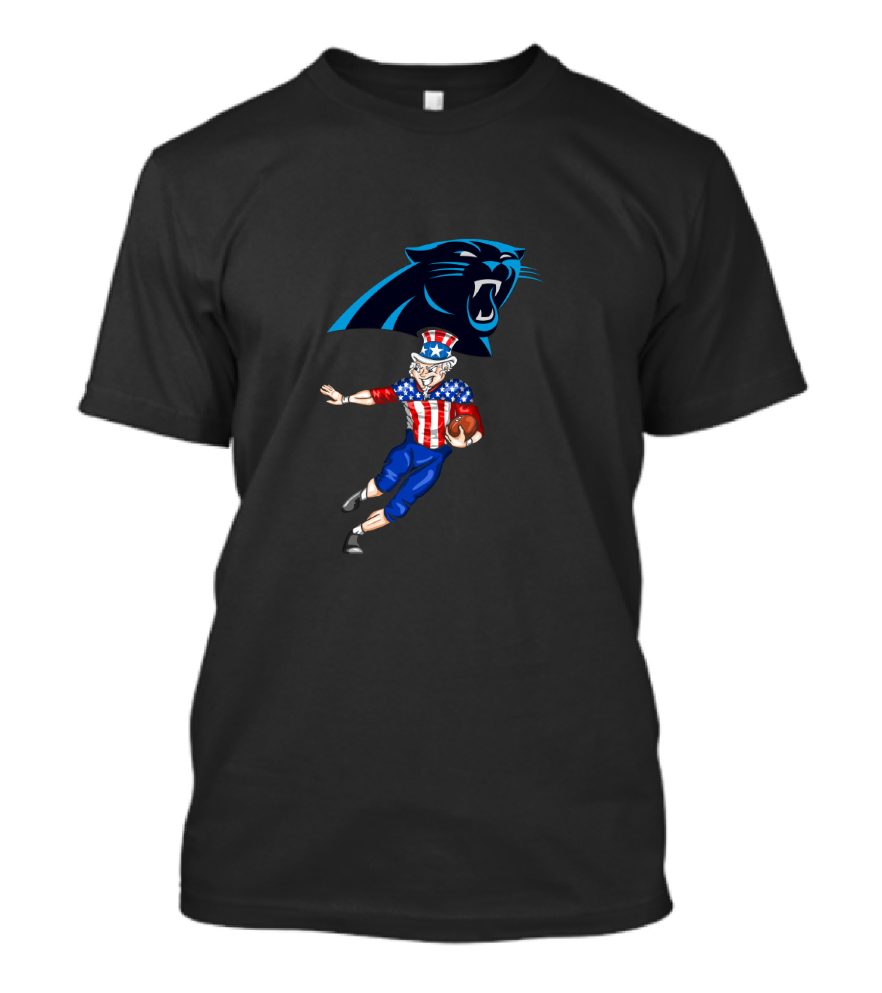 Carolina Panthers Uncle Sam Football 4Th July Nfl Fan Gear T-Shirt