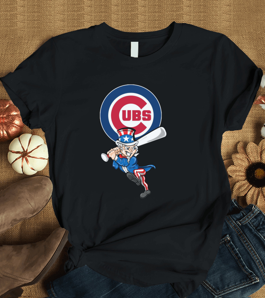 Chicago Cubs Uncle Sam 4th of July Baseball T-Shirt
