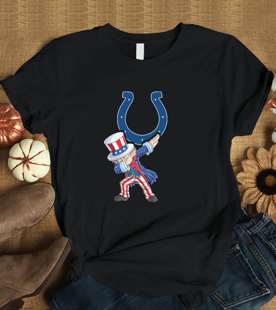 Uncle Sam Dabbing Indianapolis Colts 4th July T-Shirt