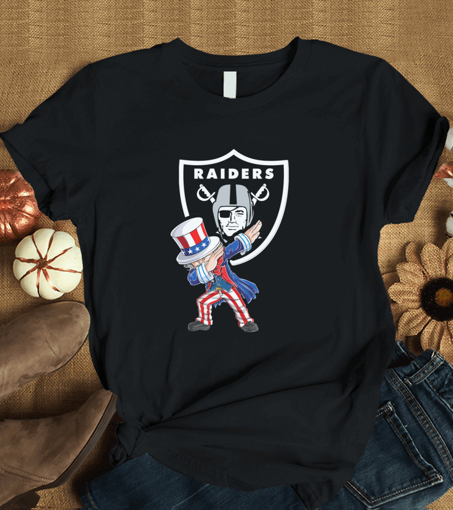 Uncle Sam Dabbing Raiders 4th July T-Shirt
