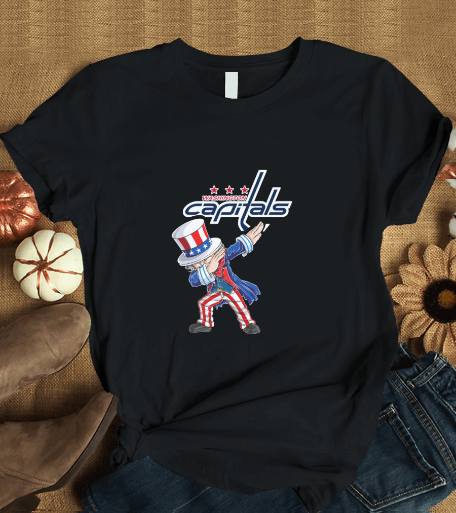 Uncle Sam Dabbing Washington Capitals 4th July T-Shirt