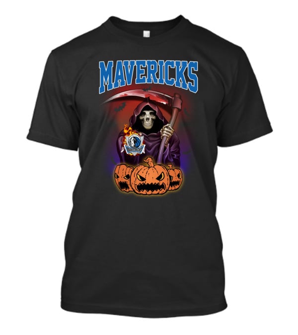 Mavericks Grim Reaper Halloween Pumpkins Scythe T-Shirt