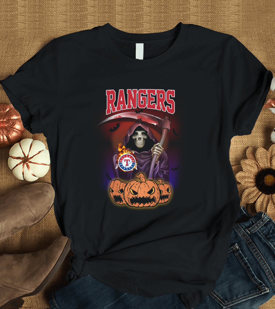 Rangers Reaper Texas Halloween Pumpkins T-Shirt