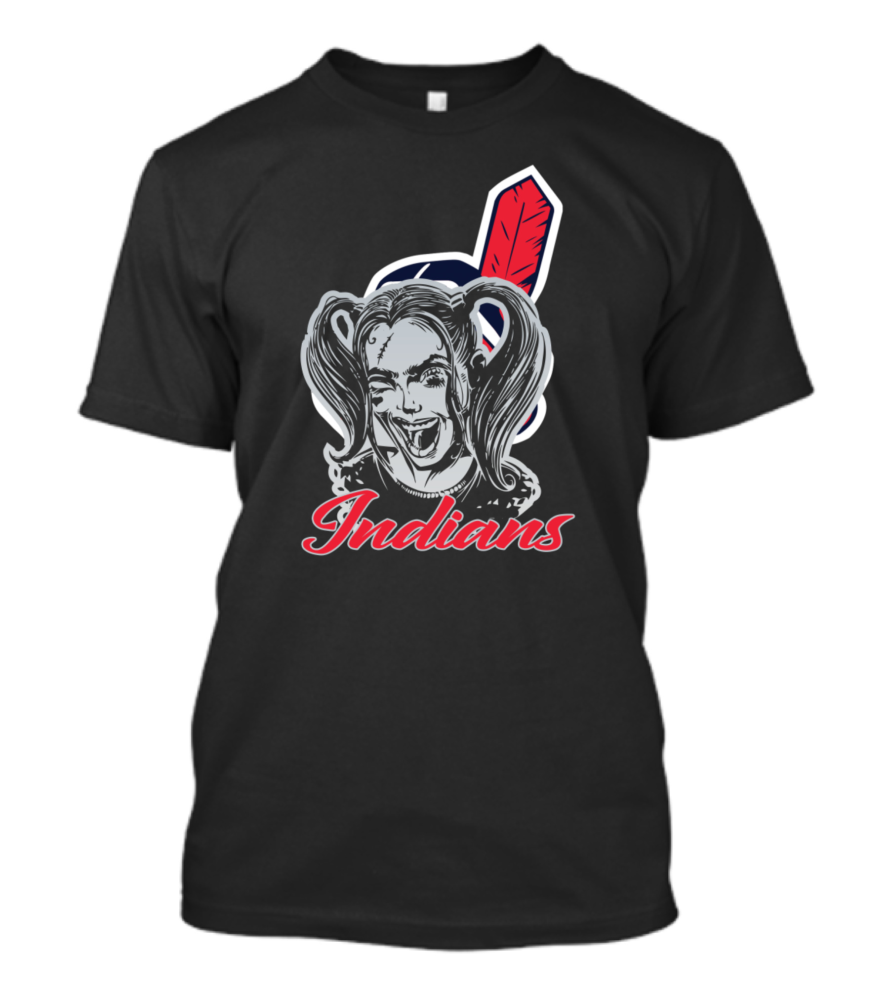 Harley Quinn Indians Fan T-Shirt