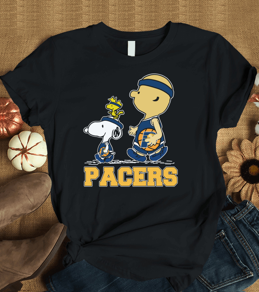 Snoopy And Woodstock Pacers Basketball Fans T-Shirt