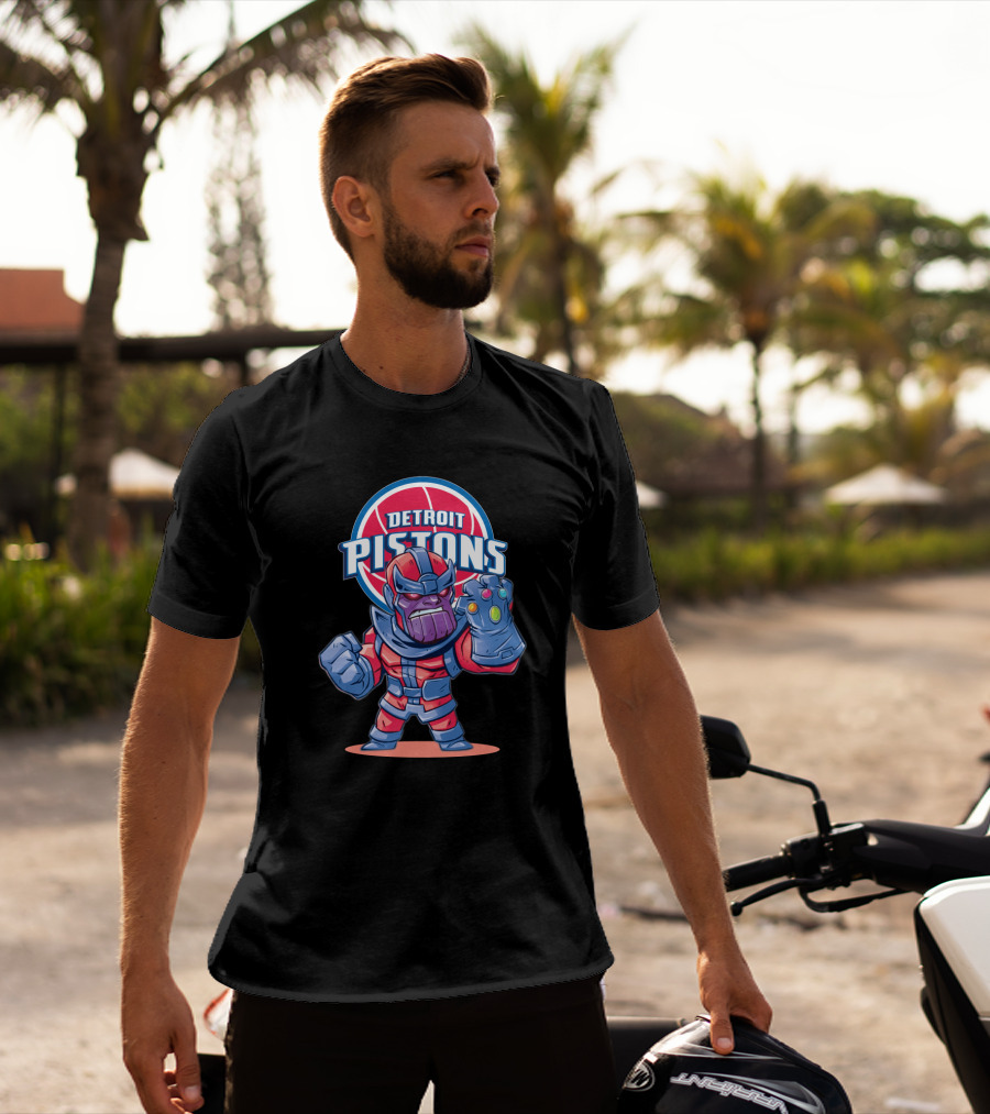 Thanos Pistons Nba Fans Mashup T-Shirt