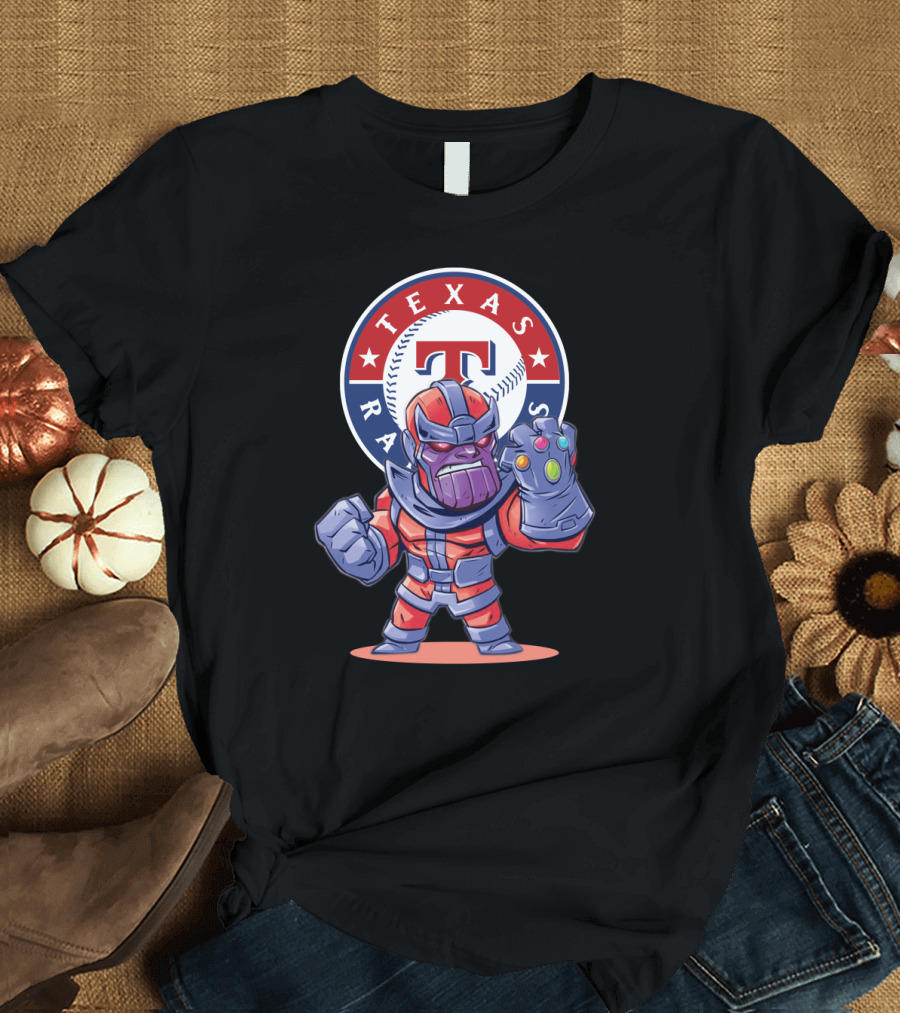 Texas Rangers Thanos Fan Art With Team T-Shirt