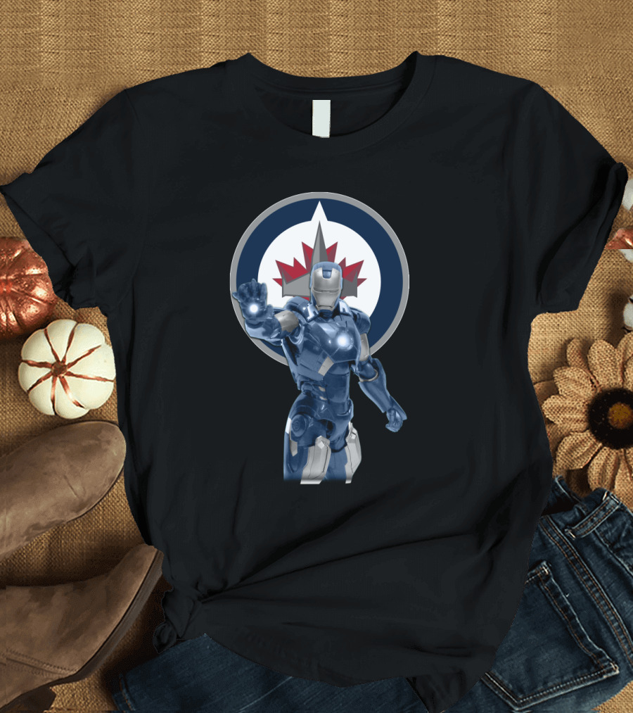 Winnipeg Jets Iron Man Crossover T-Shirt