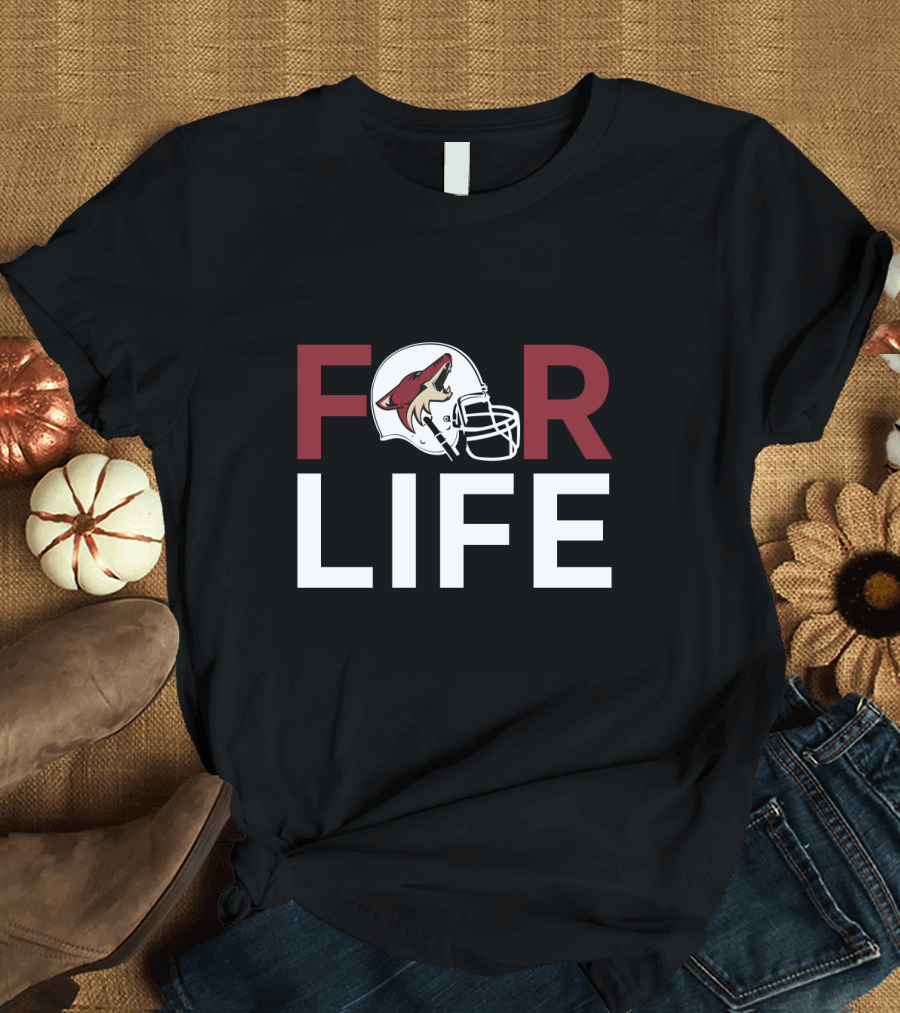 Arizona Coyotes For Life Football Helmet T-Shirt