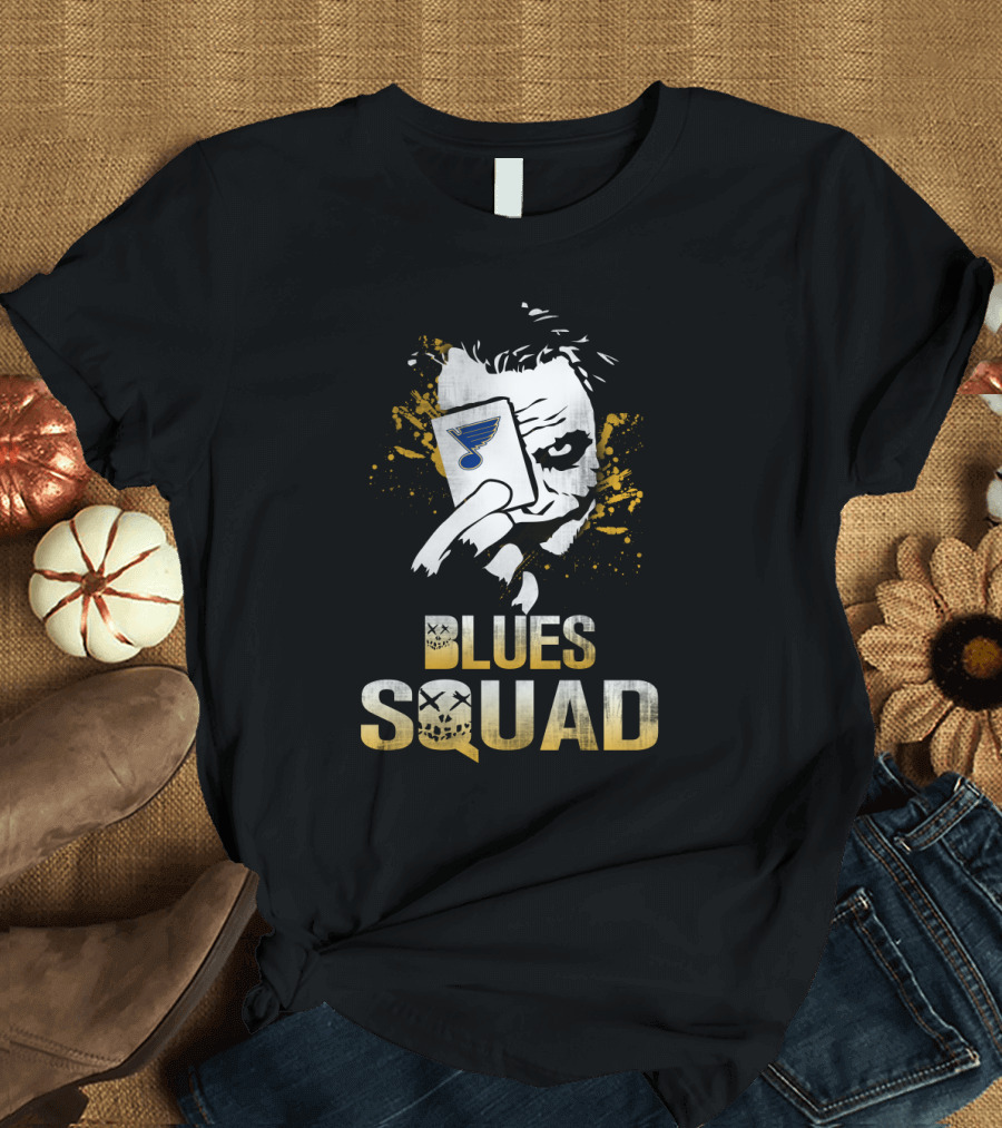 Blues Squad Joker Holding St. Louis Blues Card T-Shirt