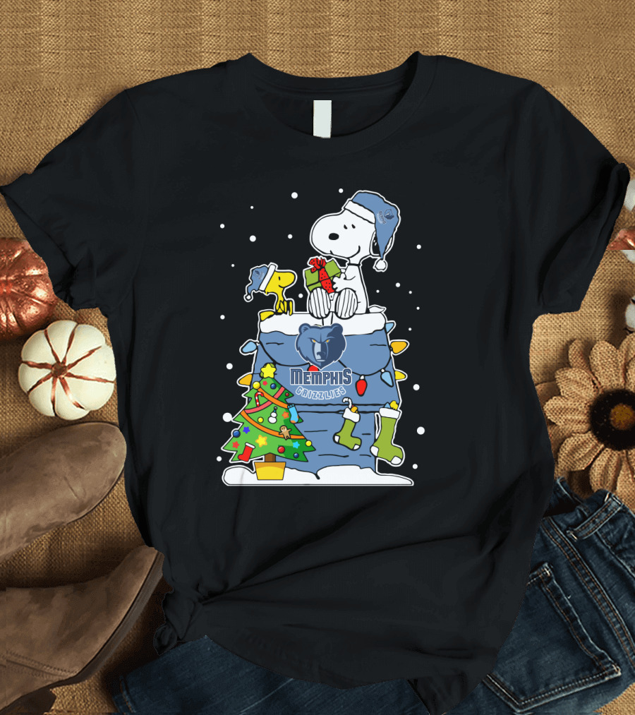 Memphis Grizzlies Snoopy Christmas Cheer T-Shirt