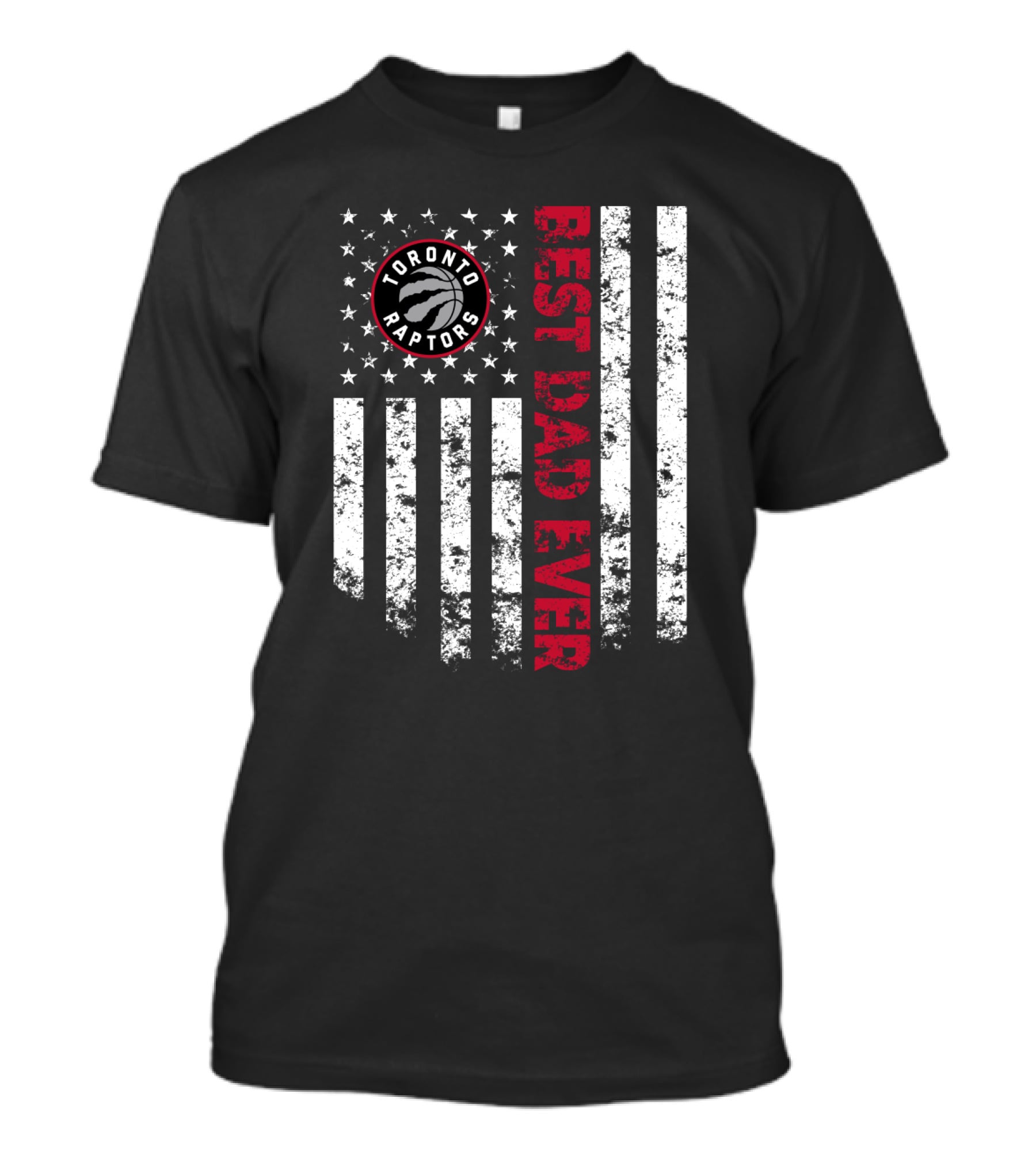 Toronto Raptors Best Dad Ever American Flag T-Shirt