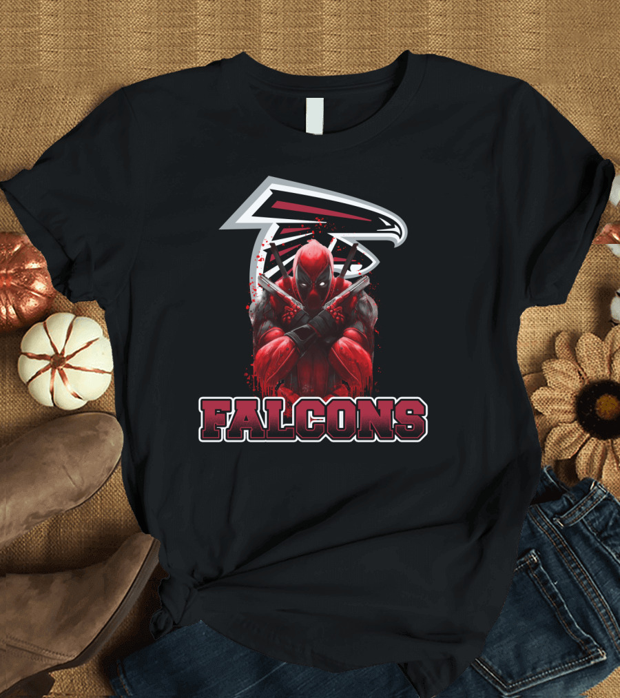 Deadpool Atlanta Falcons Crossover T-Shirt