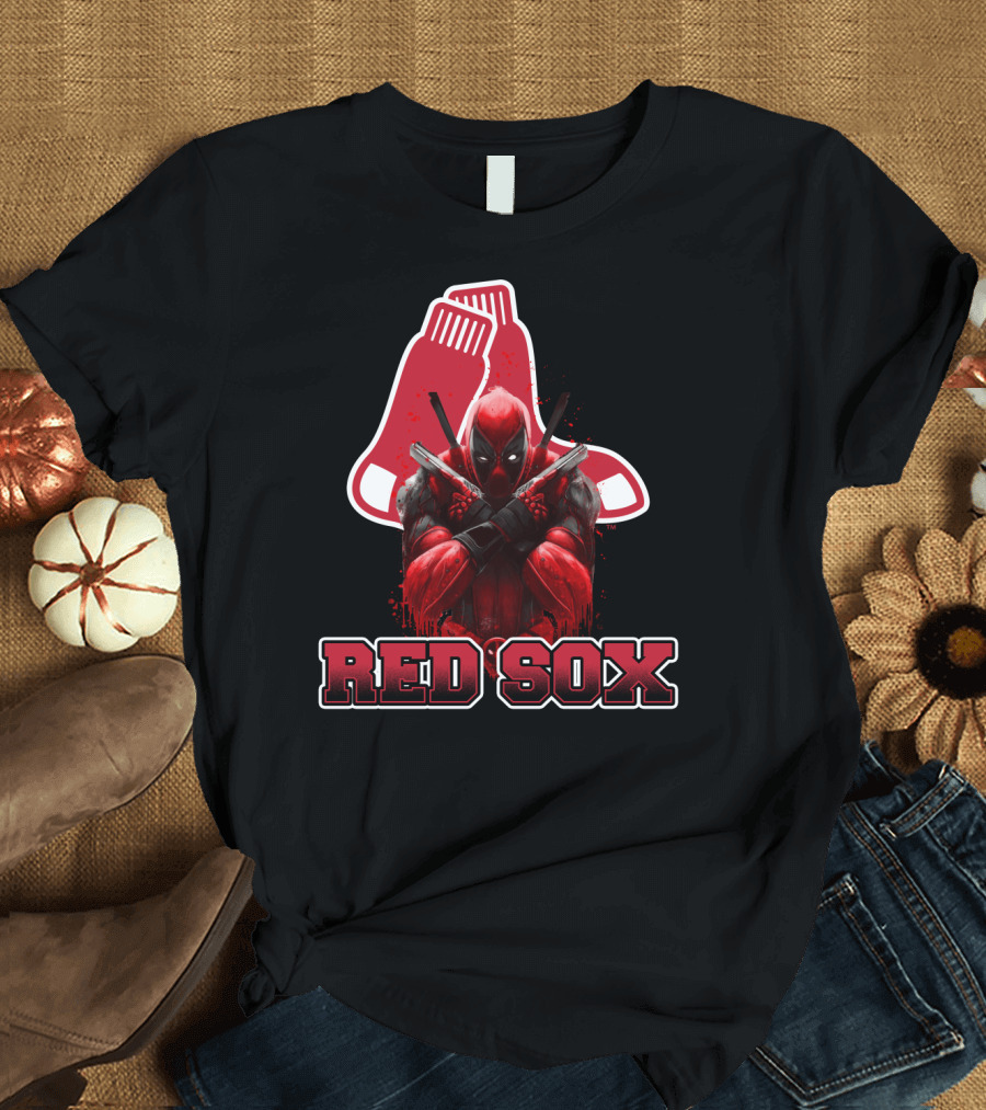 Boston Red Sox Deadpool Mashup with Iconic Sox T-Shirt