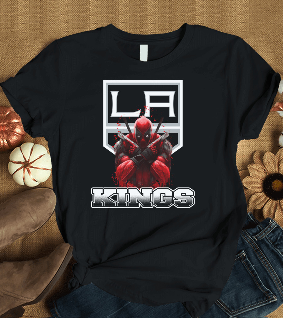 Deadpool LA Kings Collaboration Fan Crossover T-Shirt