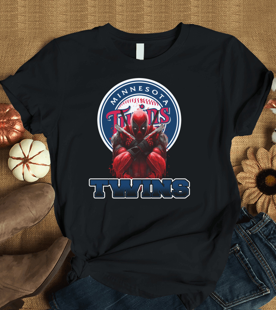 Minnesota Twins Deadpool Crossover for Fans T-Shirt