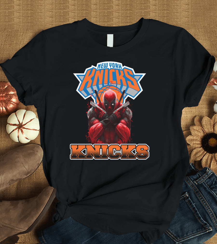 New York Knicks Deadpool Crossover Basketball Fans T-Shirt