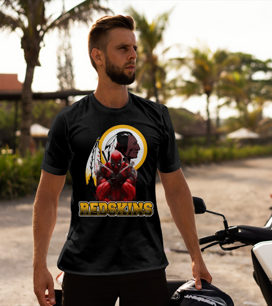 Redskins Deadpool Crossover Nfl Superhero T-Shirt