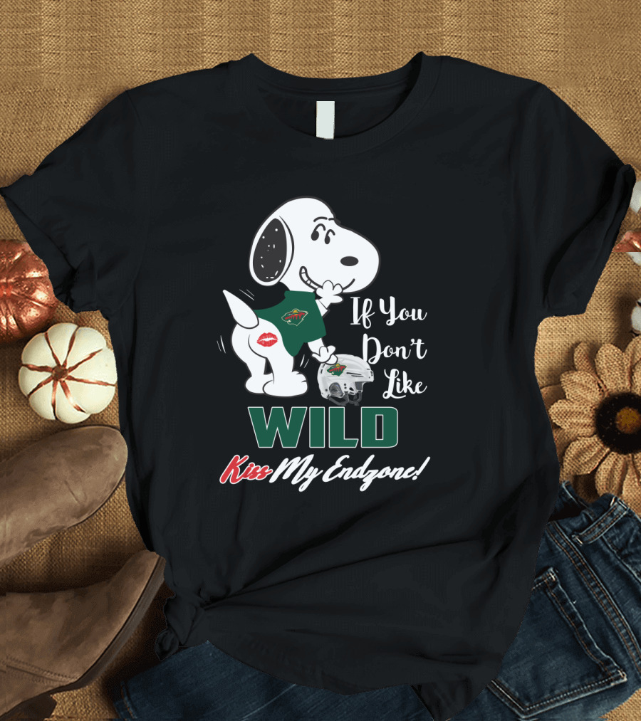 Snoopy If You Don’t Like Minnesota Wild Kiss My Endzone T-Shirt