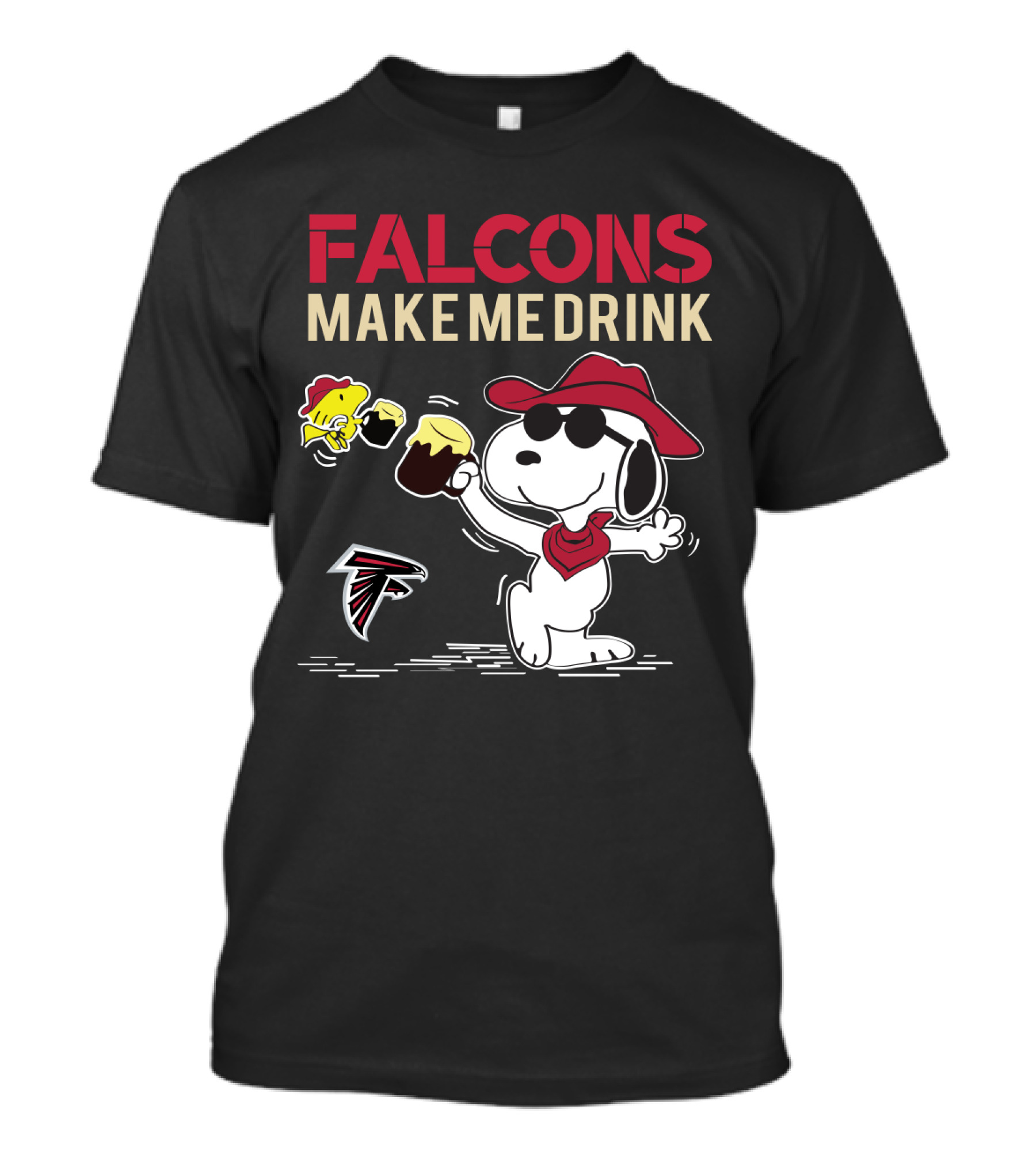 Falcons Make Me Drink Snoopy Atlanta Falcons Fan T-Shirt