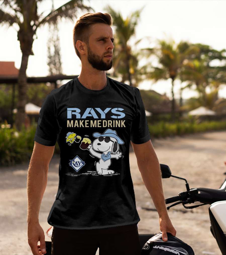 Rays Make Me Drink Snoopy Tampa Bay Fans T-Shirt