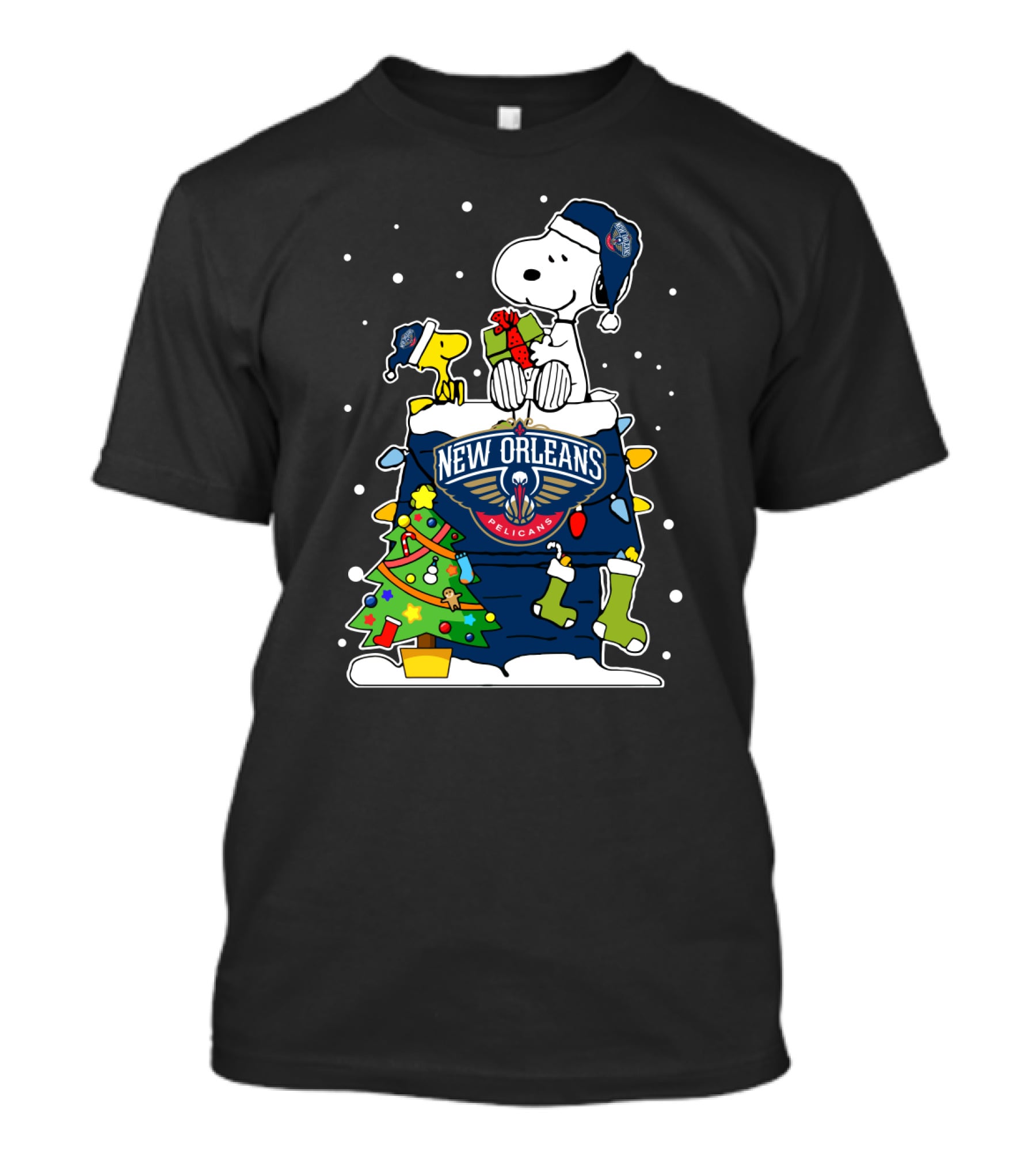 New Orleans Pelicans Snoopy Christmas Nba Fan Holiday T-Shirt