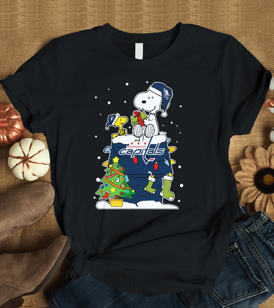 Washington Capitals Christmas Snoopy And Woodstock Gift T-Shirt