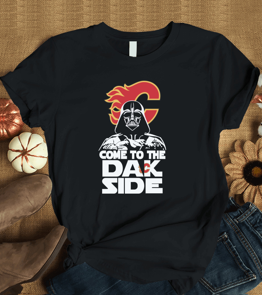 Come to the Dark Side Darth Vader Calgary Flames Fans T-Shirt