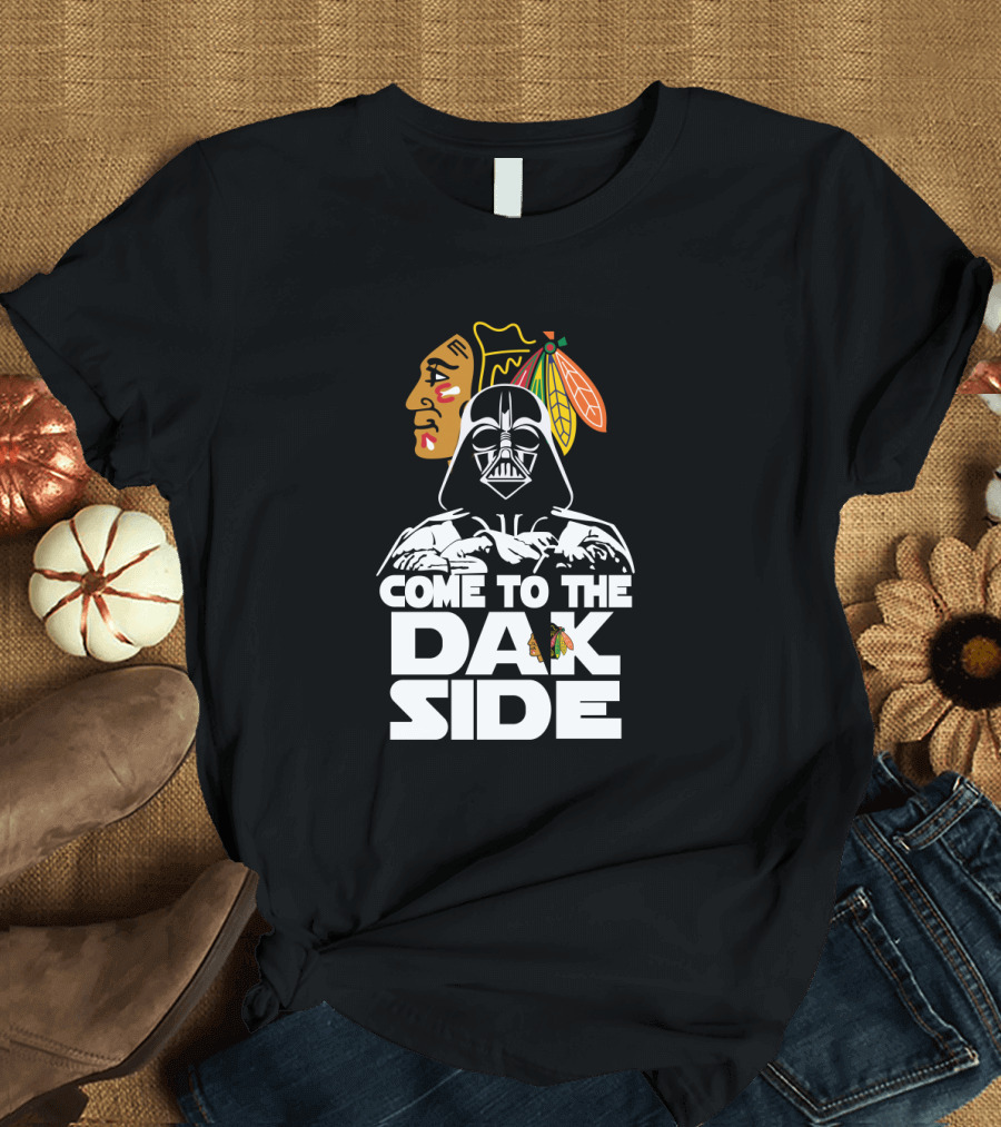 Come to the Dark Side Darth Vader Chicago Blackhawks Fan T-Shirt