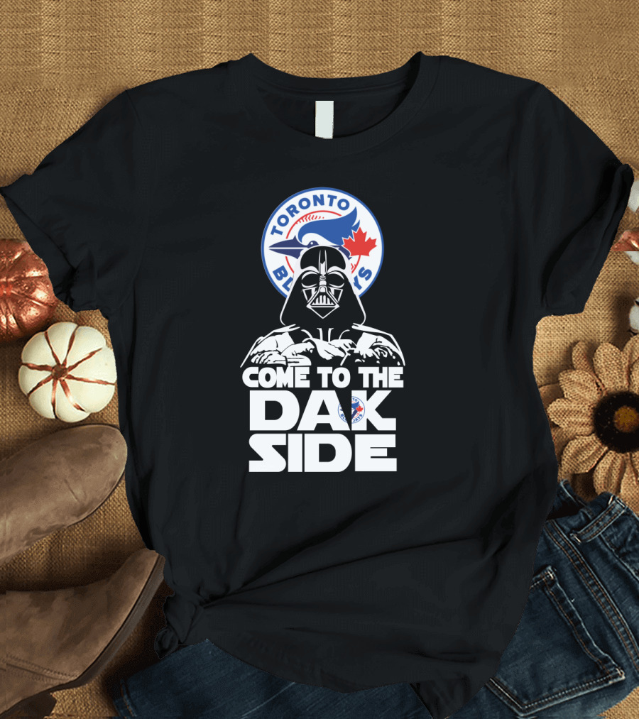 Toronto Blue Jays Darth Vader Come to the Dark Side Star Wars Crossover T-Shirt