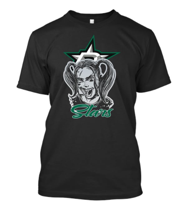 Dallas Stars Harley Quinn Crossover Fans T-Shirt