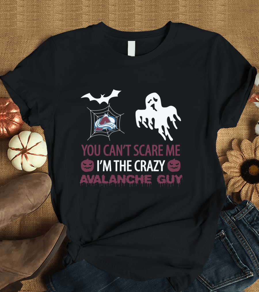 You Can't Scare Me I'm the Crazy Avalanche Guy Halloween Shirt with Ghost and Spider Web T-Shirt